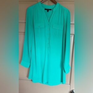 Teal Button-Up Blouse